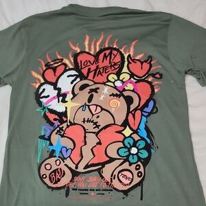 Olive Heart Accent Men's T-Shirt